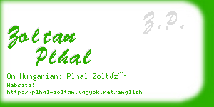 zoltan plhal business card